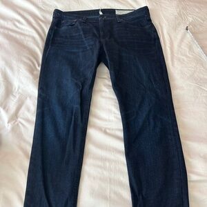 Rag & Bone "Dre" low-rise slim boyfriend jeans in Esme dark blue wash, size 28